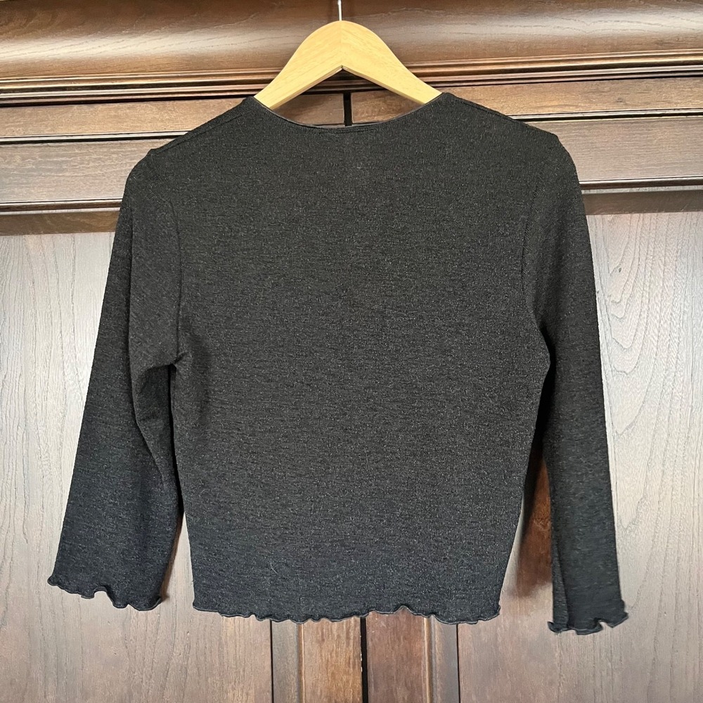 Vintage FASHION BUG Cropped Cardigan Sweater 3/4 Sleeves Y2K Fairygoth Size S - Picture 5 of 5